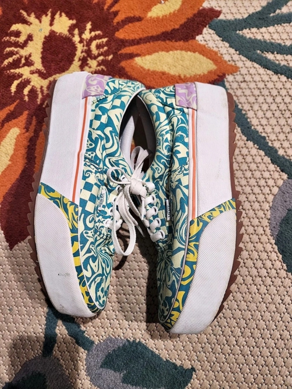 Vans Abstract Print Sneakers Blue & White US 8